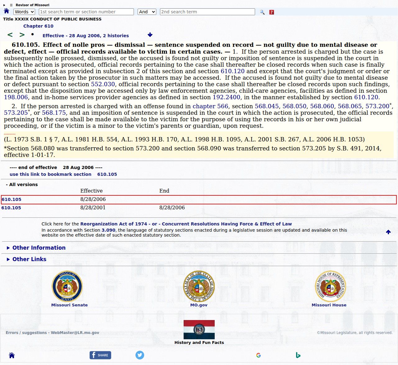 Wayne County criminal docket source image for Missouri criminal record closure law