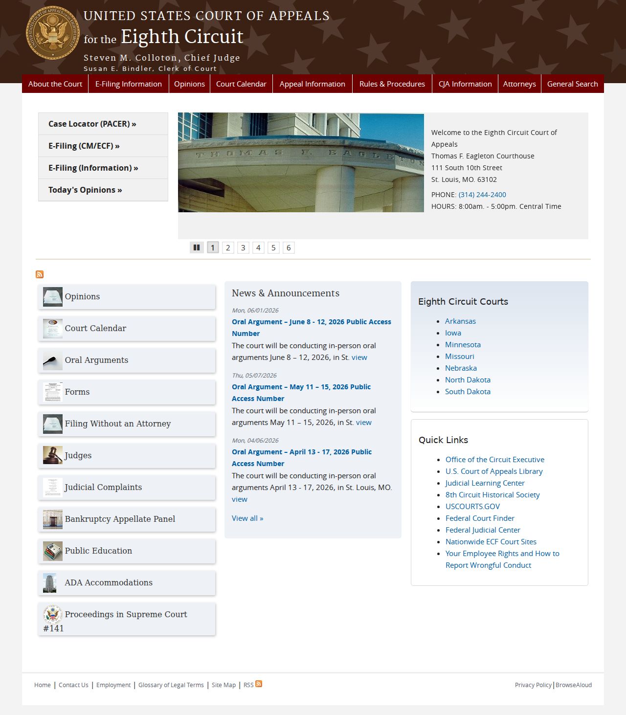 Mill Spring court records source showing United States Court of Appeals for the Eighth Circuit